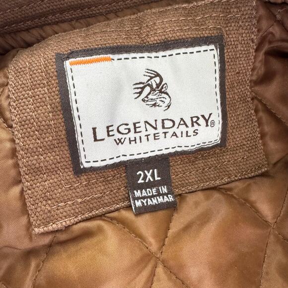 Legendary Whitetails Canvas Cross Trail Vest Mens XXL Gray Insulated Quilt Lined - Picture 5 of 8